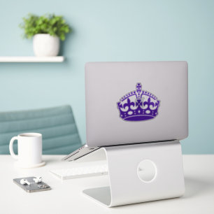 Keep Calm Crown Purple Sticker