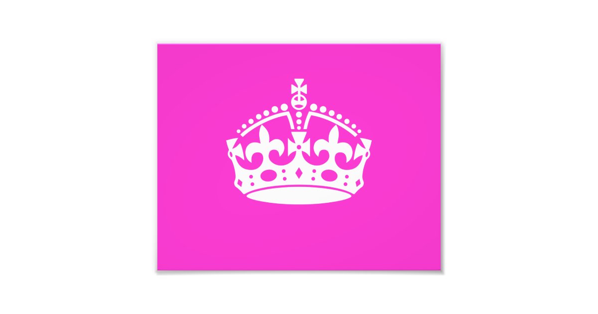 keep calm crown pink