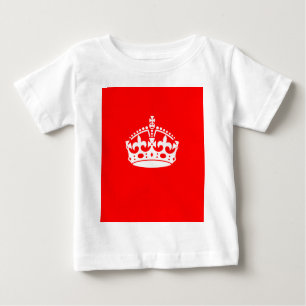KEEP CALM CROWN Symbol on Fire Red Customize it Baby T-Shirt