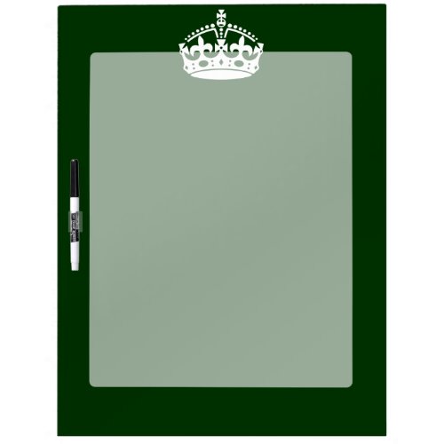 KEEP CALM CROWN Symbol on Green Decor Dry_Erase Board
