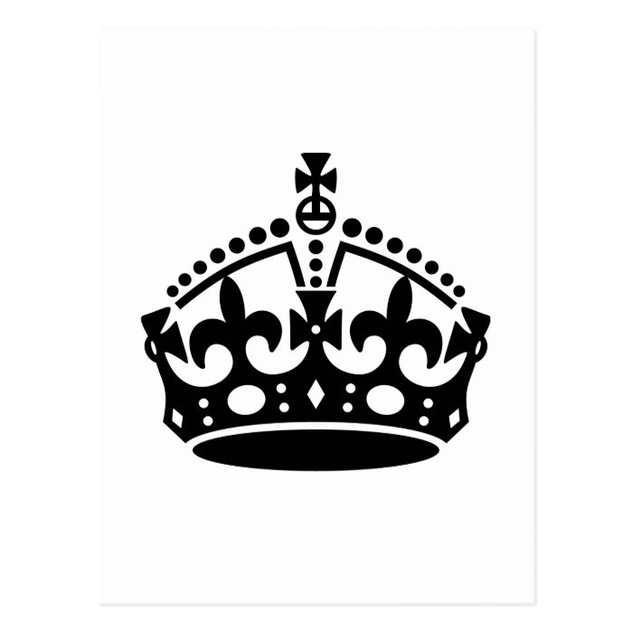 Keep Calm Crown Template Post Card