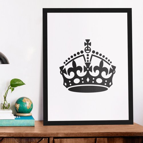 Keep Calm Crown Template Poster