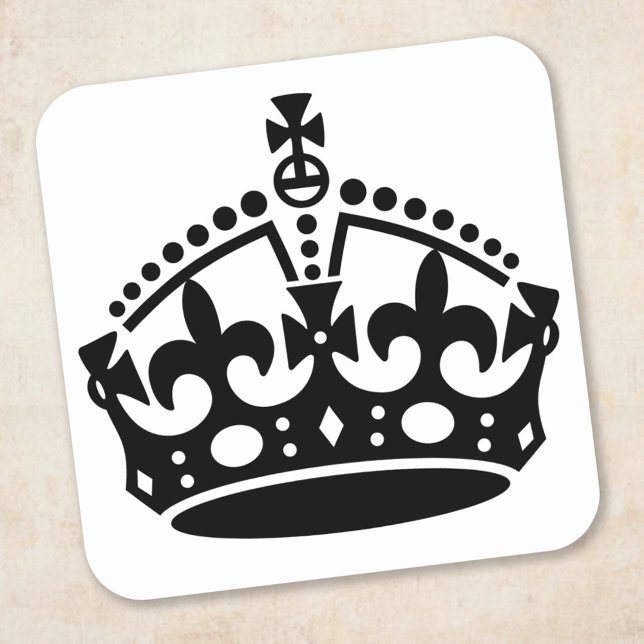 Keep Calm Crown Template Square Sticker (Creator Uploaded)
