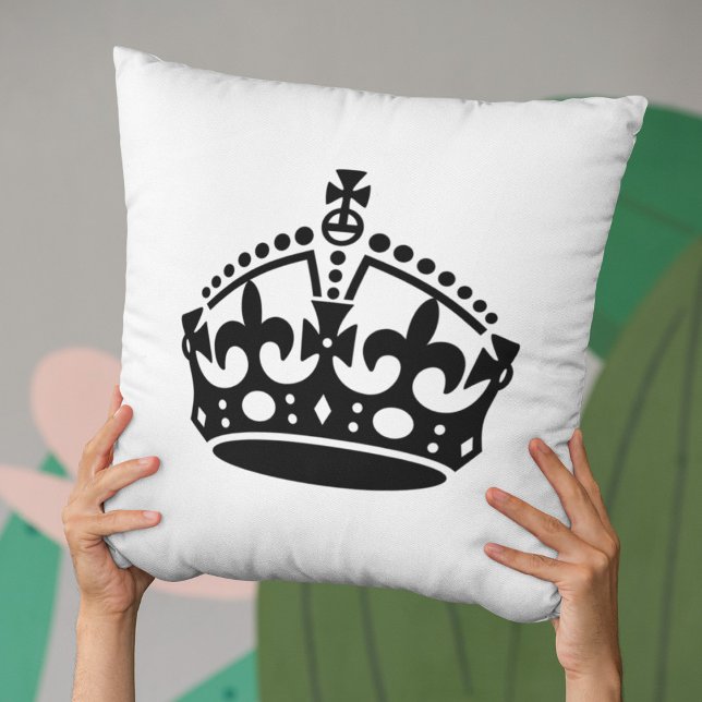 Keep Calm Crown Template Throw Pillow (Creator Uploaded)