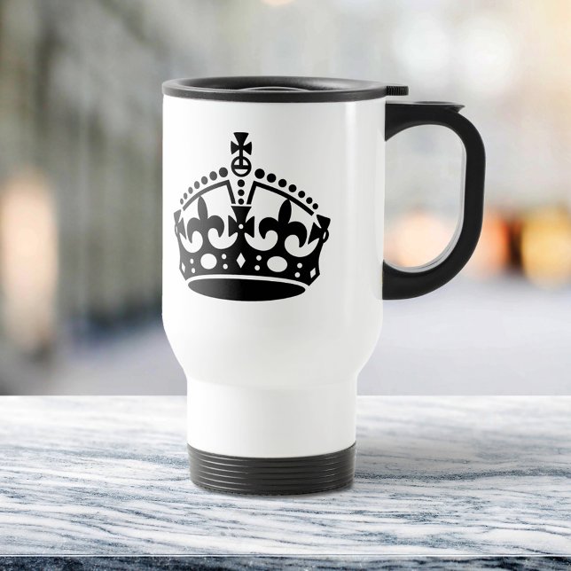 Keep Calm Crown Template Travel Mug (Creator Uploaded)