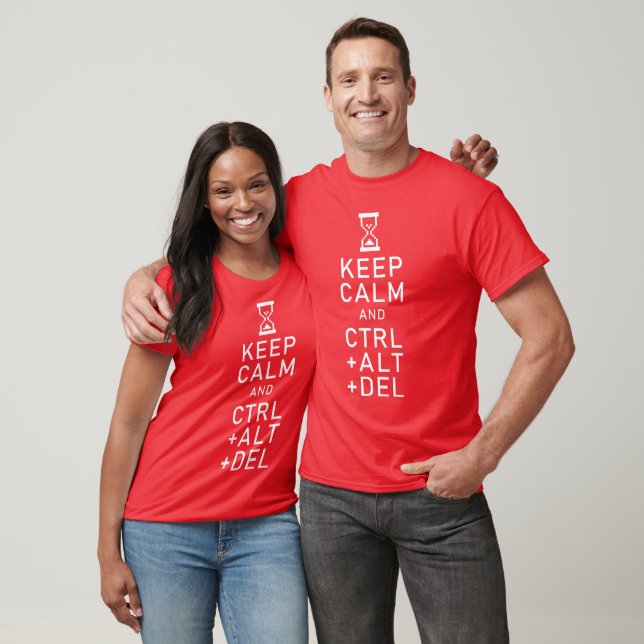 Keep Calm & CTRL + ALT + DEL Funny Programmer Gift T-Shirt (Unisex)
