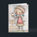 Keep Calm Cupcake - Birthday Card<br><div class="desc">From my original painting,  "Keep Calm Cupcake". Feel free to change inside text to suit your needs. 
©studiodudaart</div>