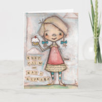 Keep Calm Cupcake - Birthday Card
