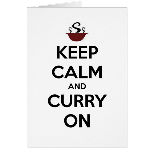 keep calm curry on cards (Front)