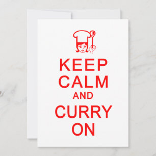 Keep Calm & Curry On invitation, customize Invitation