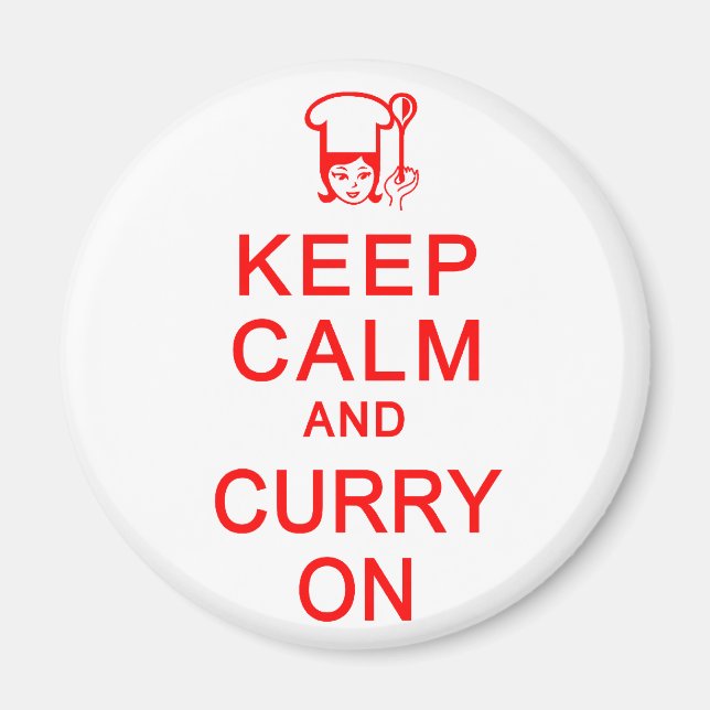 Keep Calm & Curry On magnet (Front)