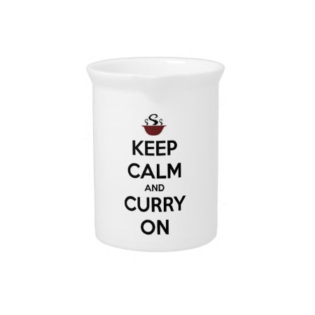 Keep Calm Curry On Pitcher