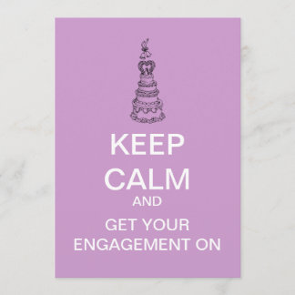 Keep Calm Custom Bridal Engagement Invitation