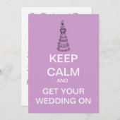 Keep Calm Custom Bridal Party Invitation (Front/Back)