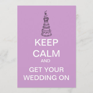 Keep Calm Custom Bridal Party Invitation