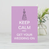 Keep Calm Custom Bridal Party Invitation (Standing Front)