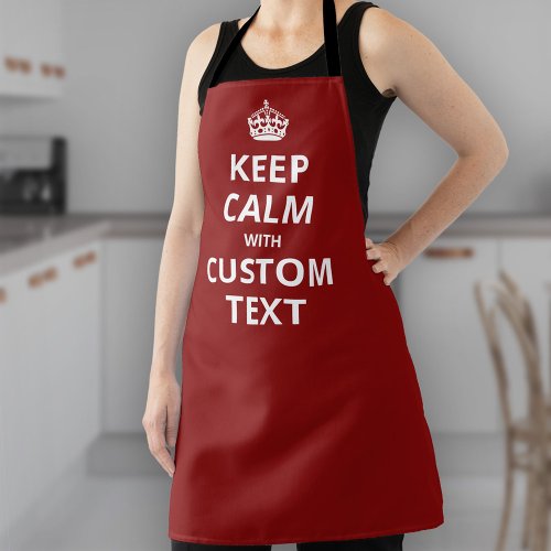 Keep Calm Custom Quote Template Apron