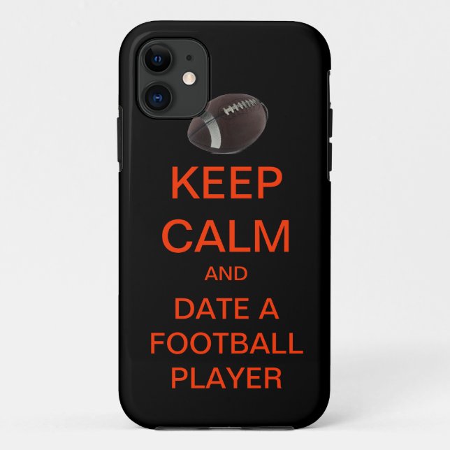 KEEP CALM Date A Football Player Mod iPhone Case (Back)
