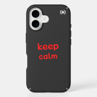 Keep calm design on mobile phone iPhone 16 case