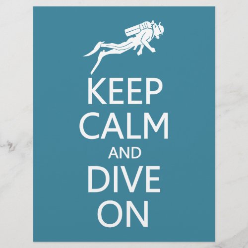 Keep Calm  Dive On custom color fliers Flyer