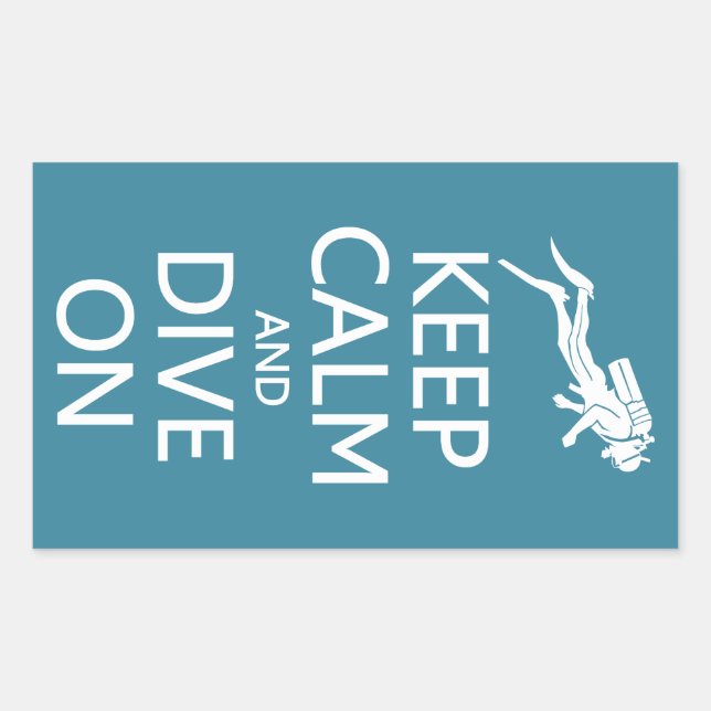 Keep Calm & Dive On custom color stickers (Front)