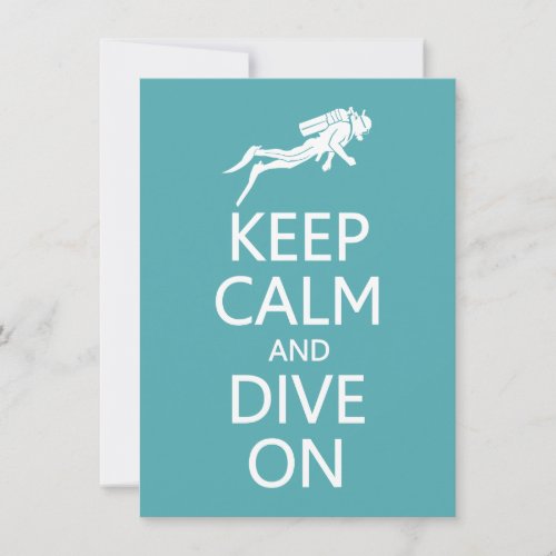 Keep Calm  Dive On custom invitation