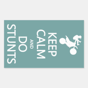 Keep Calm & Do Stunts custom color stickers