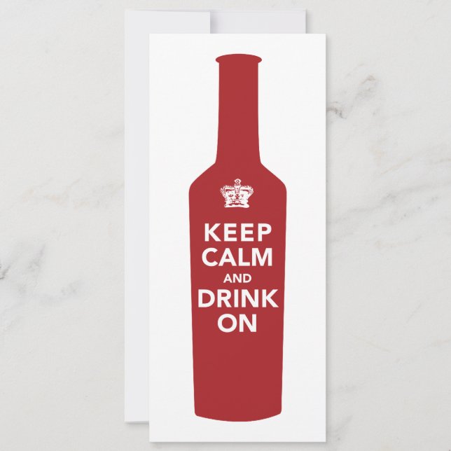 Keep Calm & Drink 30th Birthday Party Invitation (Front)