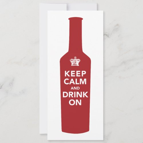 Keep Calm &amp; Drink 60th Birthday Party Invitation