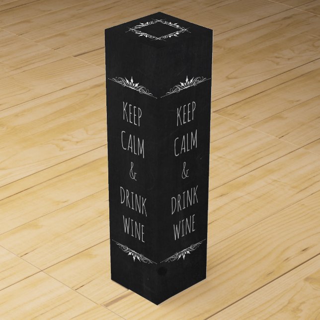 Keep Calm & Drink Wine Box (Front)