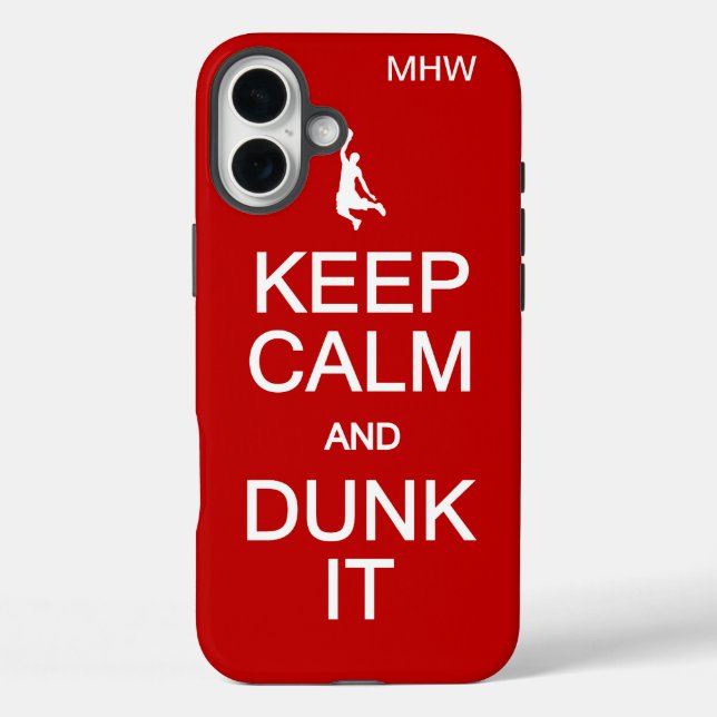 Keep Calm & Dunk It custom monogram cases (Back)