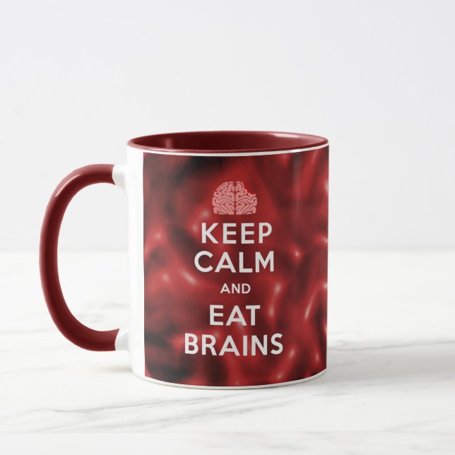 Keep Calm Eat Brains Mug (Left)