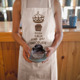KEEP CALM EAT CHOCOLATE ADULT APRON