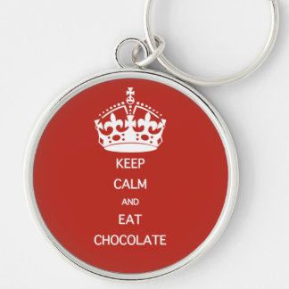KEEP CALM EAT CHOCOLATE KEYCHAIN
