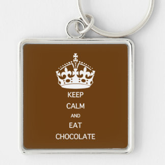 KEEP CALM EAT CHOCOLATE KEYCHAIN