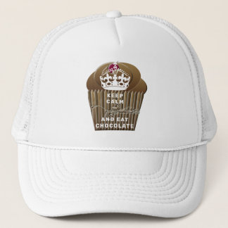 KEEP CALM EAT CHOCOLATE TRUCKER HAT