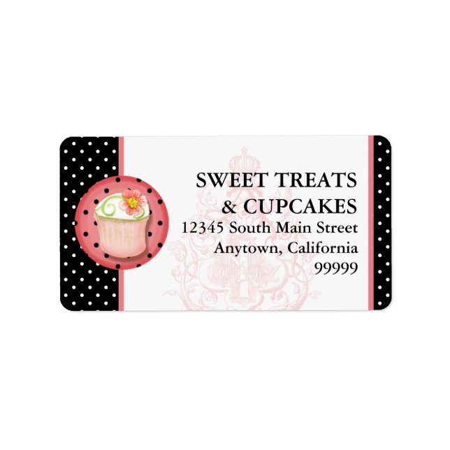 Keep Calm & Eat Cupcakes Bakery Business Address Label (Front)