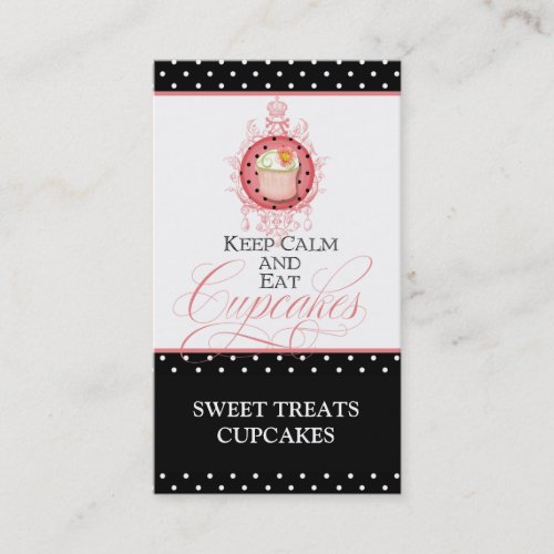 Keep Calm &amp; Eat Cupcakes - Bakery Business Cards