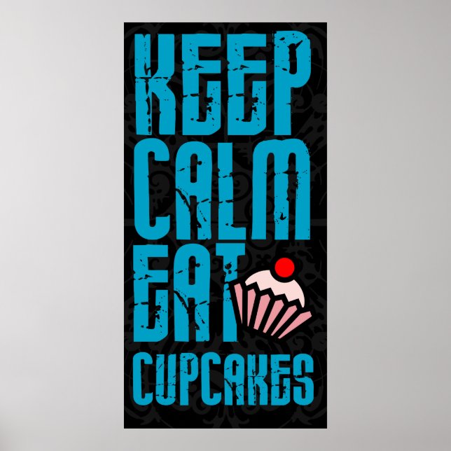 Keep Calm. Eat Cupcakes Bakery Poster (Front)