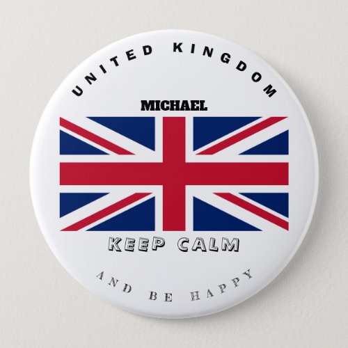 Keep Calm  English Flag Button