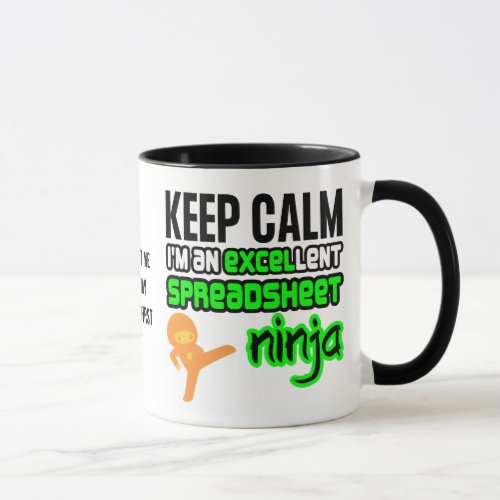 Keep Calm EXCELlent SPREADSHEET NINJA Mug