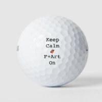 Keep Calm F Art On Golf Balls by The F Art Cafe