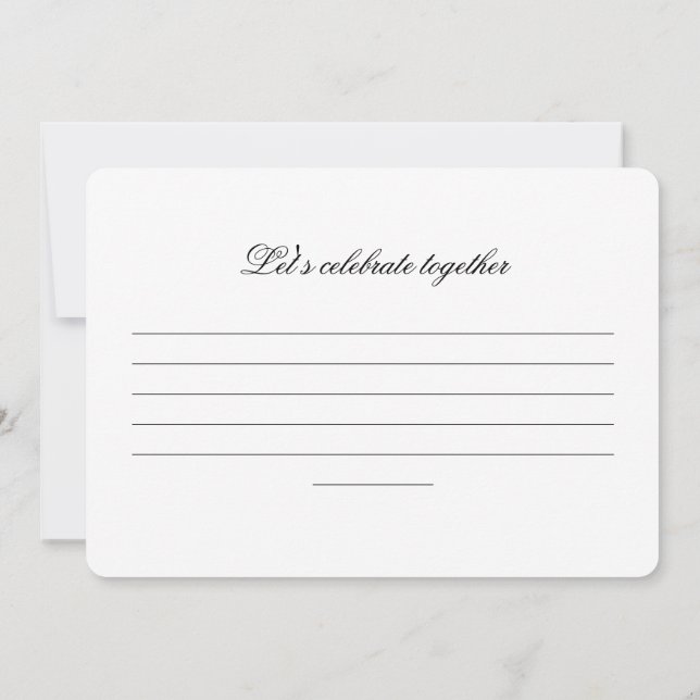 Keep Calm & Fall On Invitation (Back)