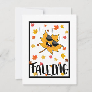 Keep Calm & Fall On Note Card