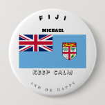 Keep Calm &amp; Fiji Flag Button