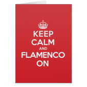 Keep Calm Flamenco Greeting Note Card (Front)