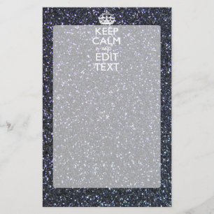Keep Calm for Your Text on Midnight Style Stationery
