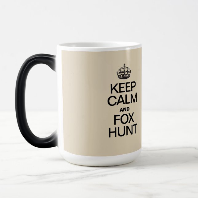 Keep Calm Fox Hunt Color Morph Mug (Left)