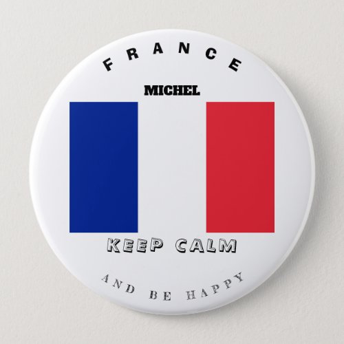 Keep Calm  French Flag Button