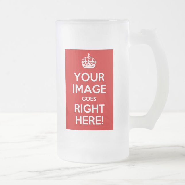 Keep Calm Frosted Glass Beer Mug (Right)